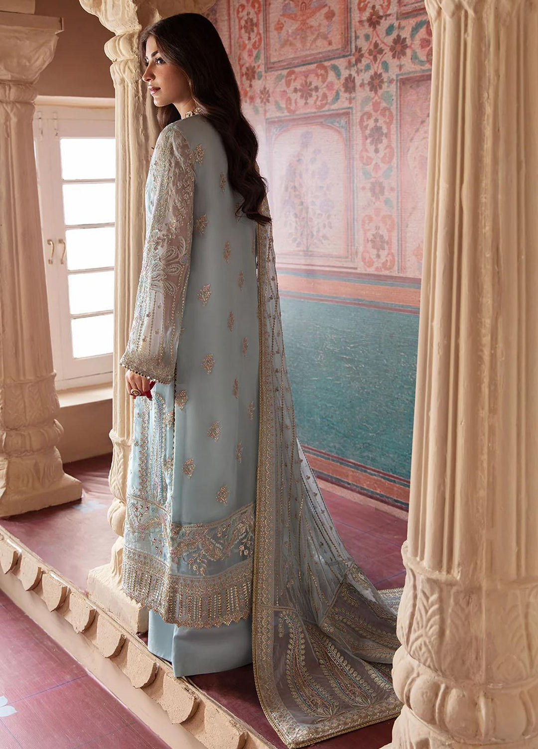 Shehnai by Afrozeh Embroidered Chiffon Suits Unstitched 3 Piece AF23WF Roop - Wedding Formal Collection