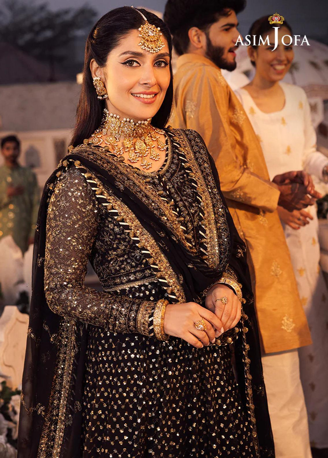 Shehnai By Asim Jofa Embroidered Chiffon Suits Unstitched 3 Piece AJ24SH AJSH-01 - Festive Collection