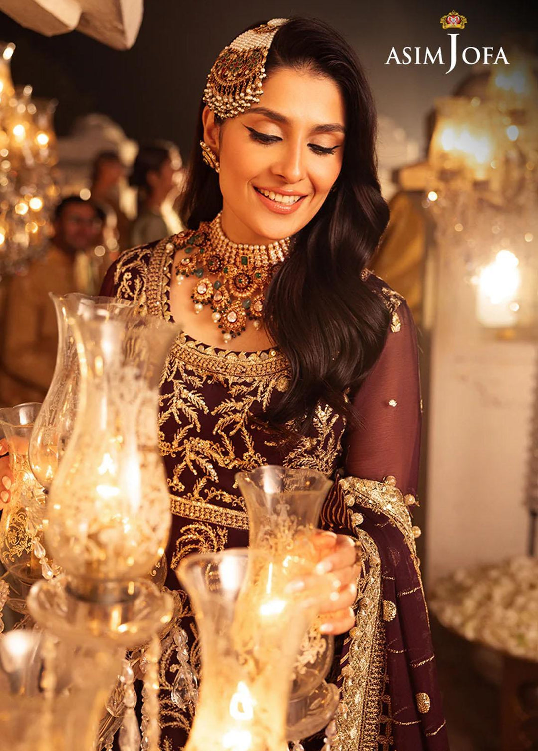 Shehnai By Asim Jofa Embroidered Chiffon Suits Unstitched 3 Piece AJ24SH AJSH-02 - Festive Collection