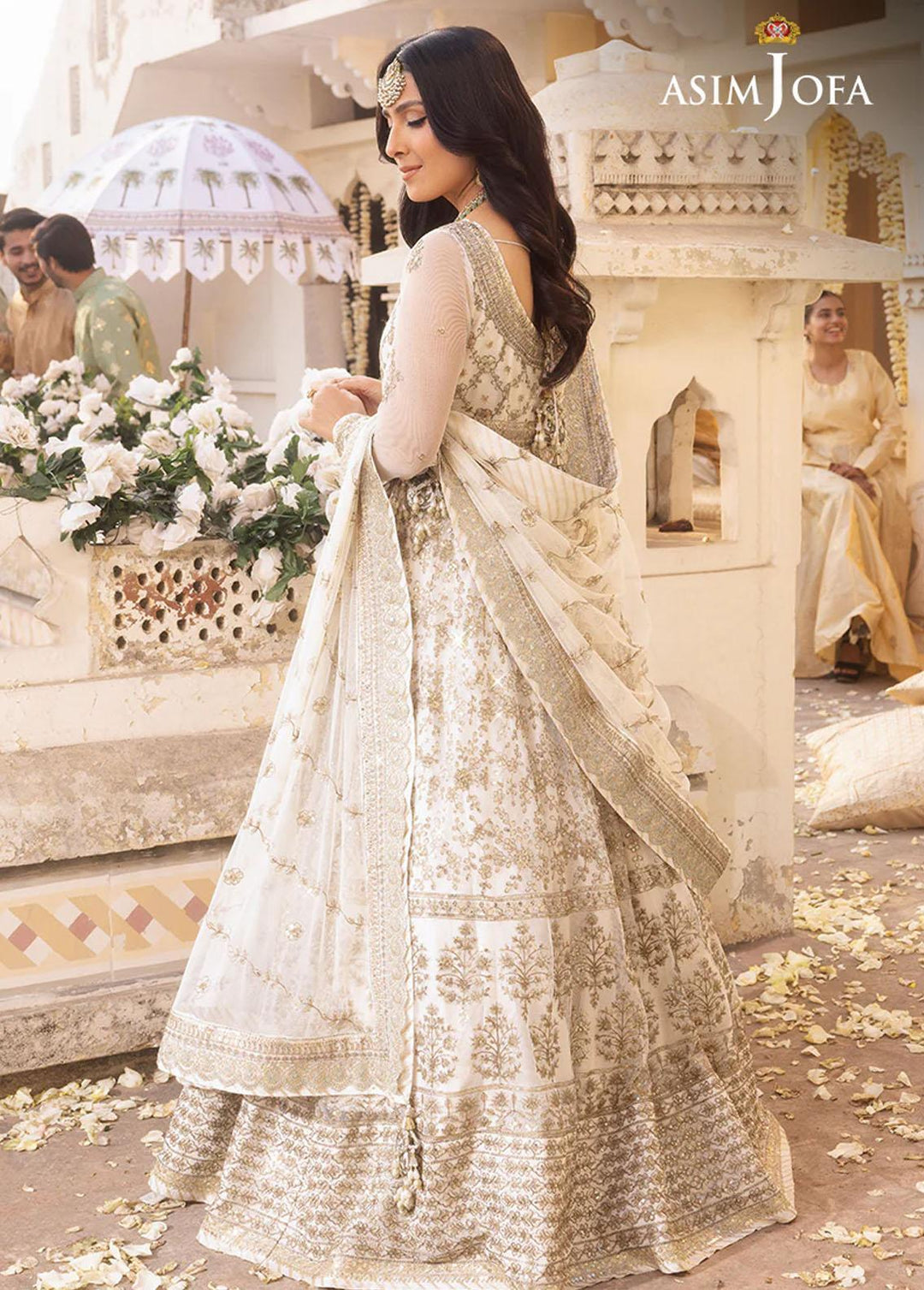 Shehnai By Asim Jofa Embroidered Net Suits Unstitched 3 Piece AJ24SH AJSH-03 - Festive Collection