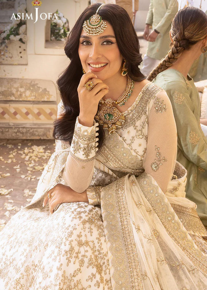 Shehnai By Asim Jofa Embroidered Net Suits Unstitched 3 Piece AJ24SH AJSH-03 - Festive Collection