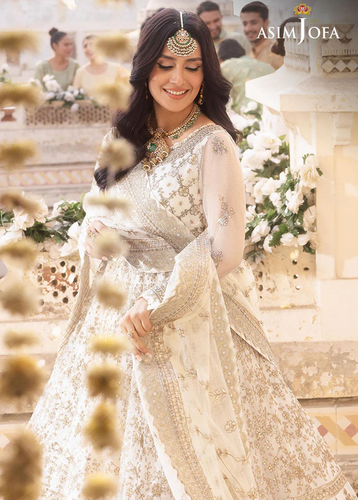 Shehnai By Asim Jofa Embroidered Net Suits Unstitched 3 Piece AJ24SH AJSH-03 - Festive Collection