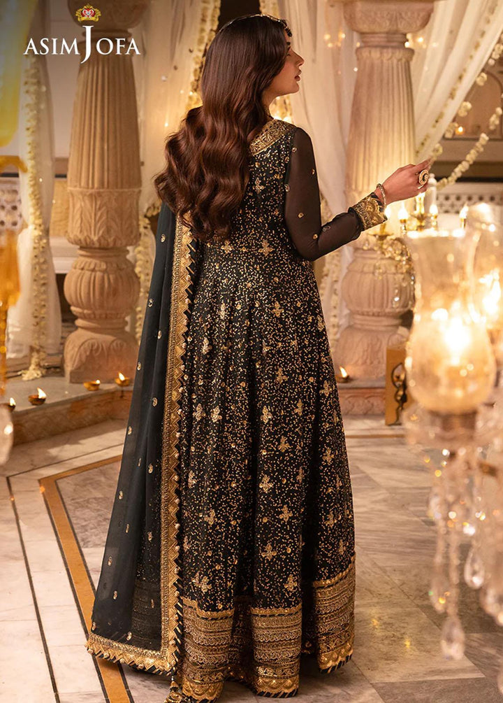 Shehnai By Asim Jofa Embroidered Chiffon Suits Unstitched 2 Piece AJ24SH AJSH-05 - Festive Collection