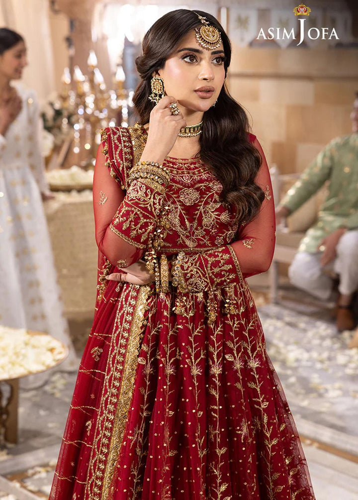 Shehnai By Asim Jofa Embroidered Net Suits Unstitched 3 Piece AJ24SH AJSH-06 - Festive Collection