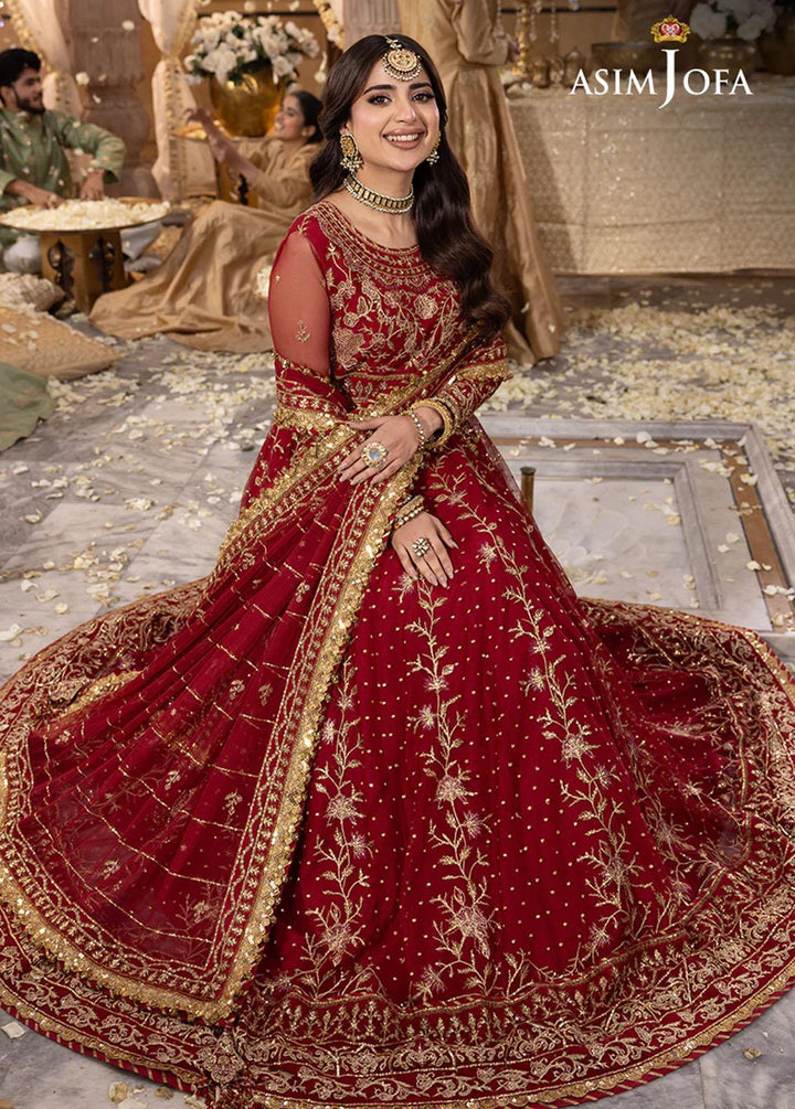 Shehnai By Asim Jofa Embroidered Net Suits Unstitched 3 Piece AJ24SH AJSH-06 - Festive Collection