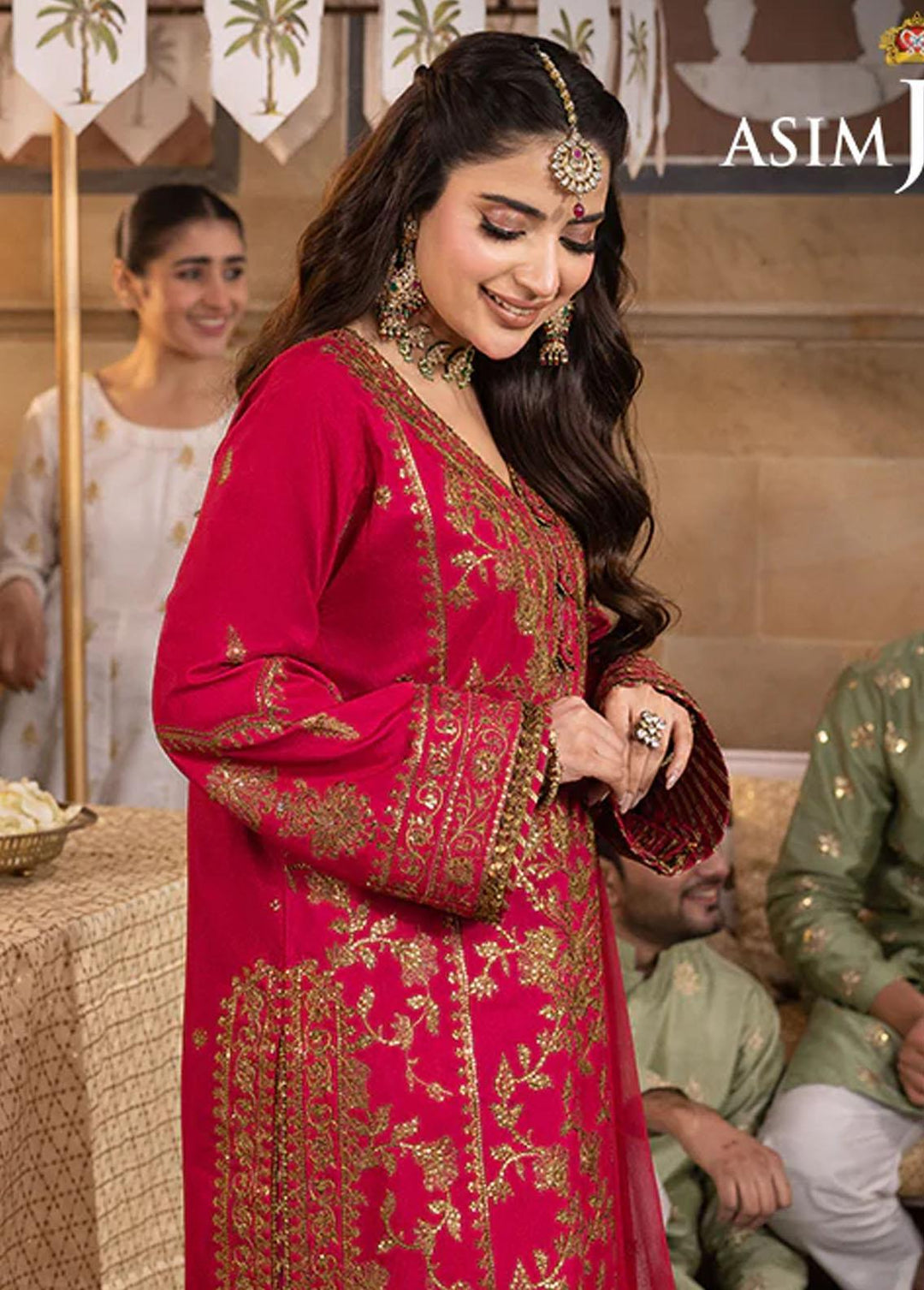 Shehnai By Asim Jofa Embroidered Raw silk Suits Unstitched 3 Piece AJ24SH AJSH-09 - Festive Collection
