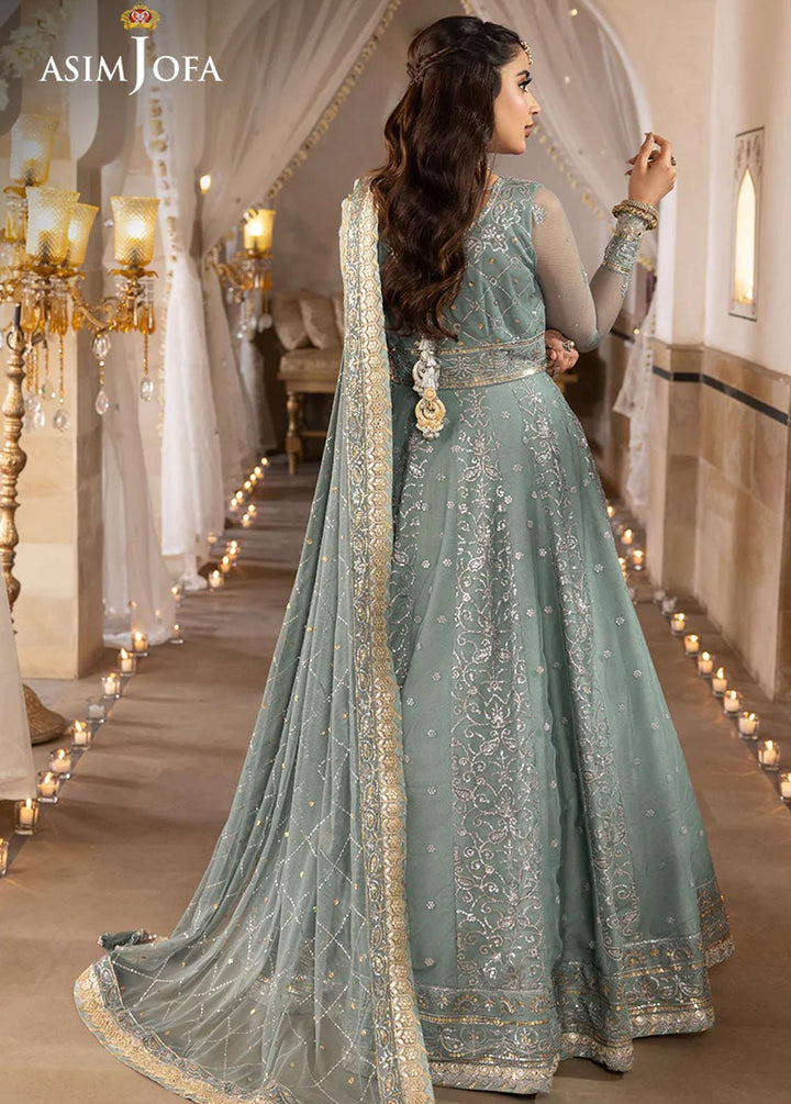 Shehnai By Asim Jofa Embroidered Net Suits Unstitched 3 Piece AJ24SH AJSH-14 - Festive Collection