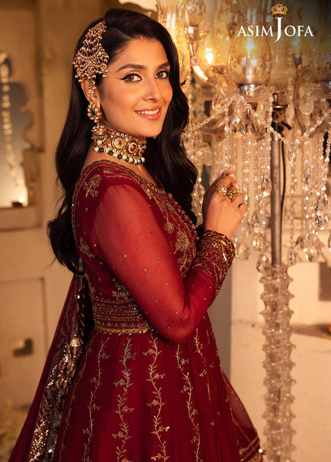 Shehnai By Asim Jofa Embroidered Chiffon Suits Unstitched 3 Piece AJ24SH AJSH-16 - Festive Collection