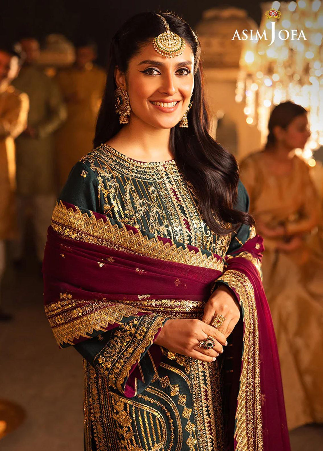 Shehnai By Asim Jofa Embroidered Raw silk Suits Unstitched 3 Piece AJ24SH AJSH-20 - Festive Collection