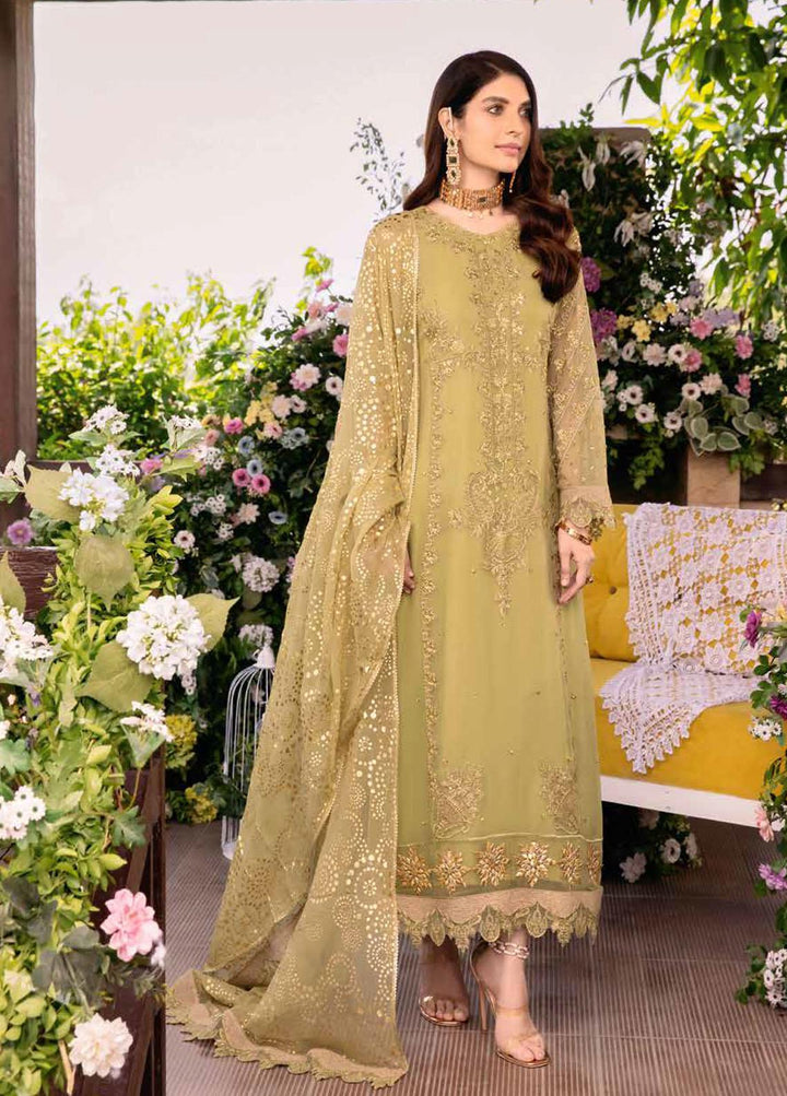 Shehnai By Charizma Embroidered Chiffon Suits Unstitched 4 Piece CRZ23S CPC-01 - Premium Collection