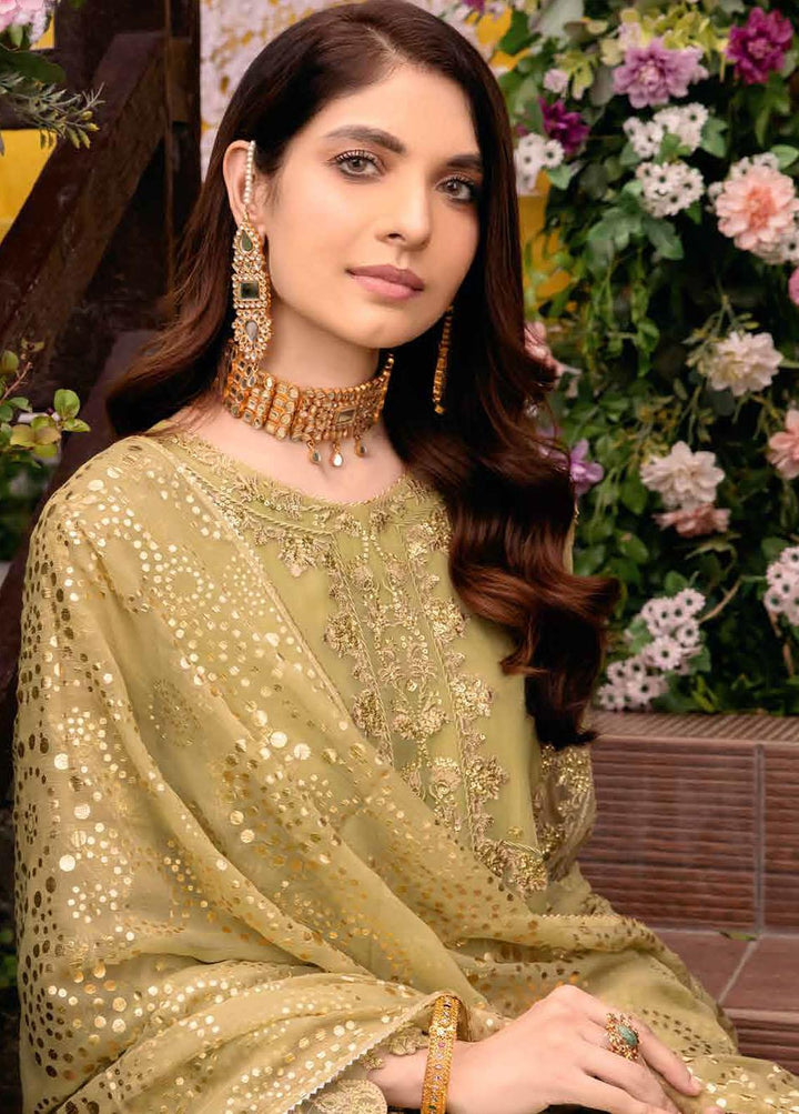 Shehnai By Charizma Embroidered Chiffon Suits Unstitched 4 Piece CRZ23S CPC-01 - Premium Collection
