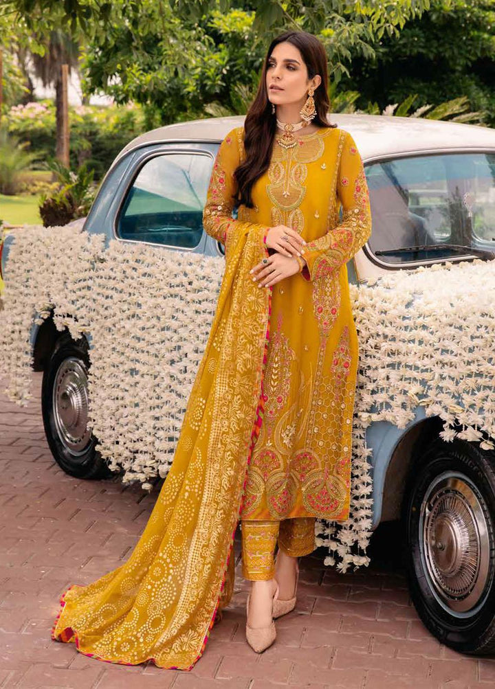 Shehnai By Charizma Embroidered Chiffon Suits Unstitched 4 Piece CRZ23S CPC-03 - Premium Collection
