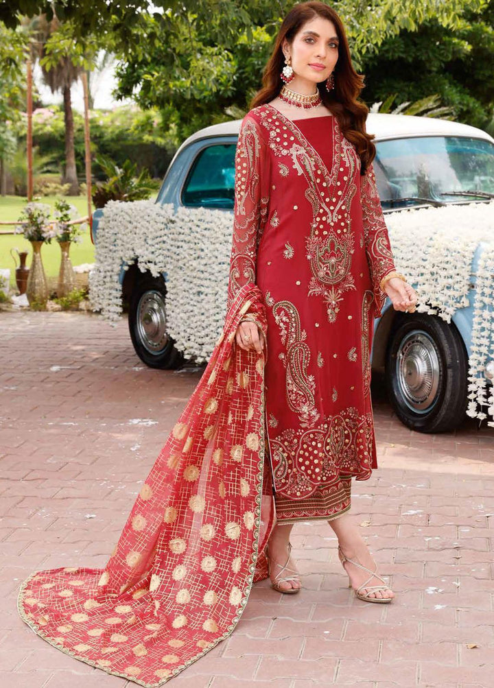 Shehnai By Charizma Embroidered Chiffon Suits Unstitched 4 Piece CRZ23S CPC-04 - Premium Collection