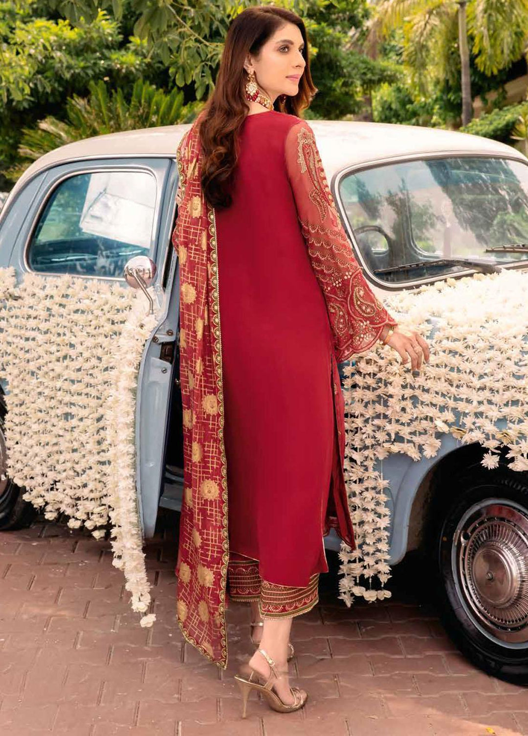 Shehnai By Charizma Embroidered Chiffon Suits Unstitched 4 Piece CRZ23S CPC-04 - Premium Collection