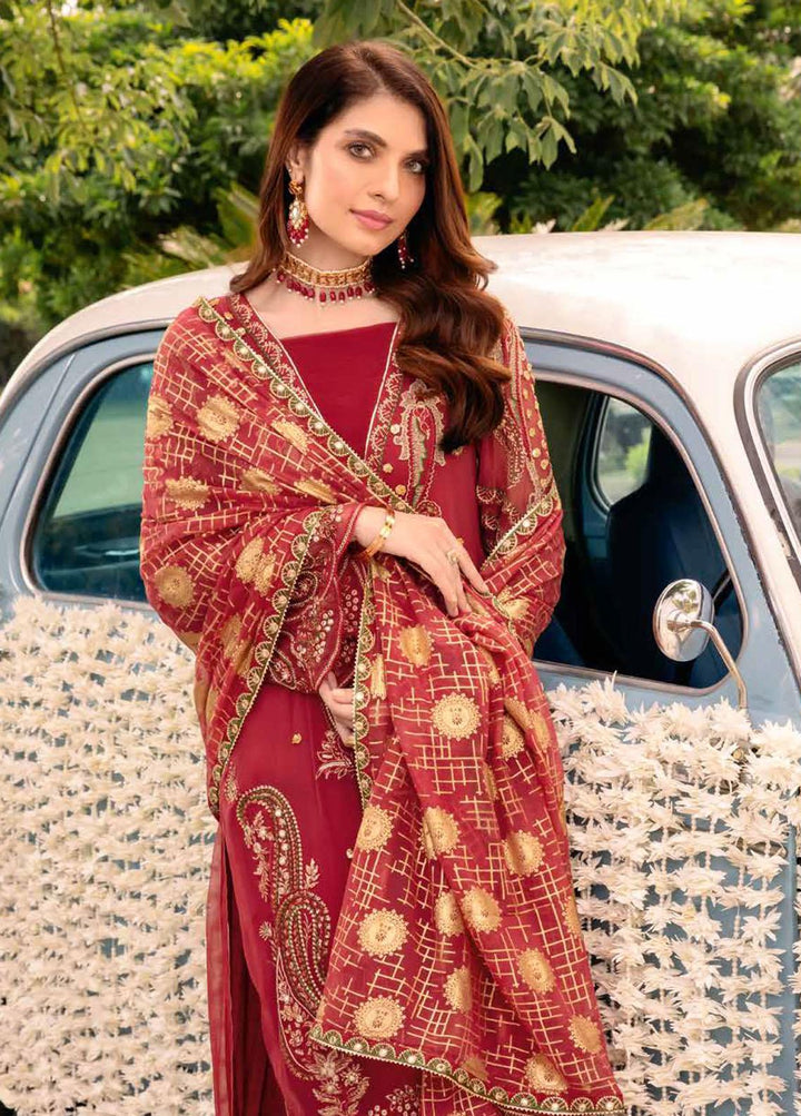 Shehnai By Charizma Embroidered Chiffon Suits Unstitched 4 Piece CRZ23S CPC-04 - Premium Collection