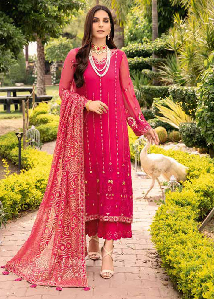 Shehnai By Charizma Embroidered Chiffon Suits Unstitched 4 Piece CRZ23S CPC-06 - Premium Collection