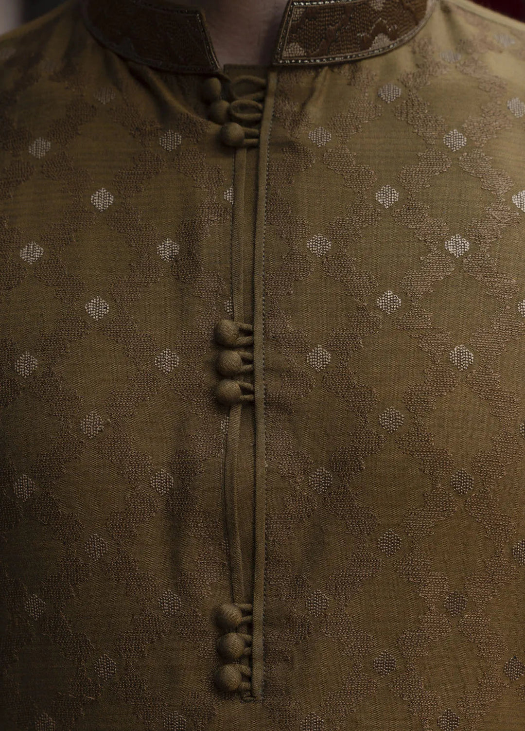 Shehnai by Fabrich Embroidered Cotton Silk Suit Unstitched 2 Piece GTS-SS-012 -Mens Collection