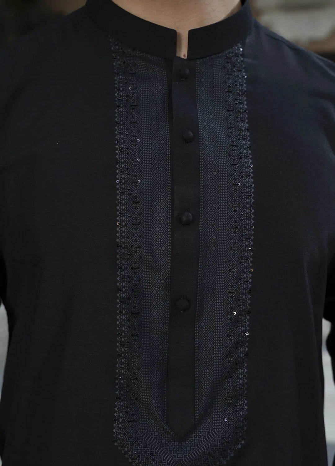 Shehnai by Fabrich Embroidered Cotton Silk Suit Unstitched 2 Piece GTS-SS-015 -Mens Collection