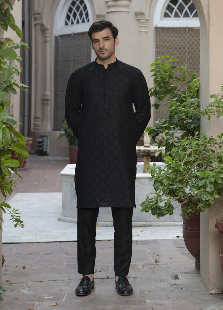 Shehnai by Fabrich Embroidered Cotton Silk Suit Unstitched 2 Piece GTS-SS-016 -Mens Collection
