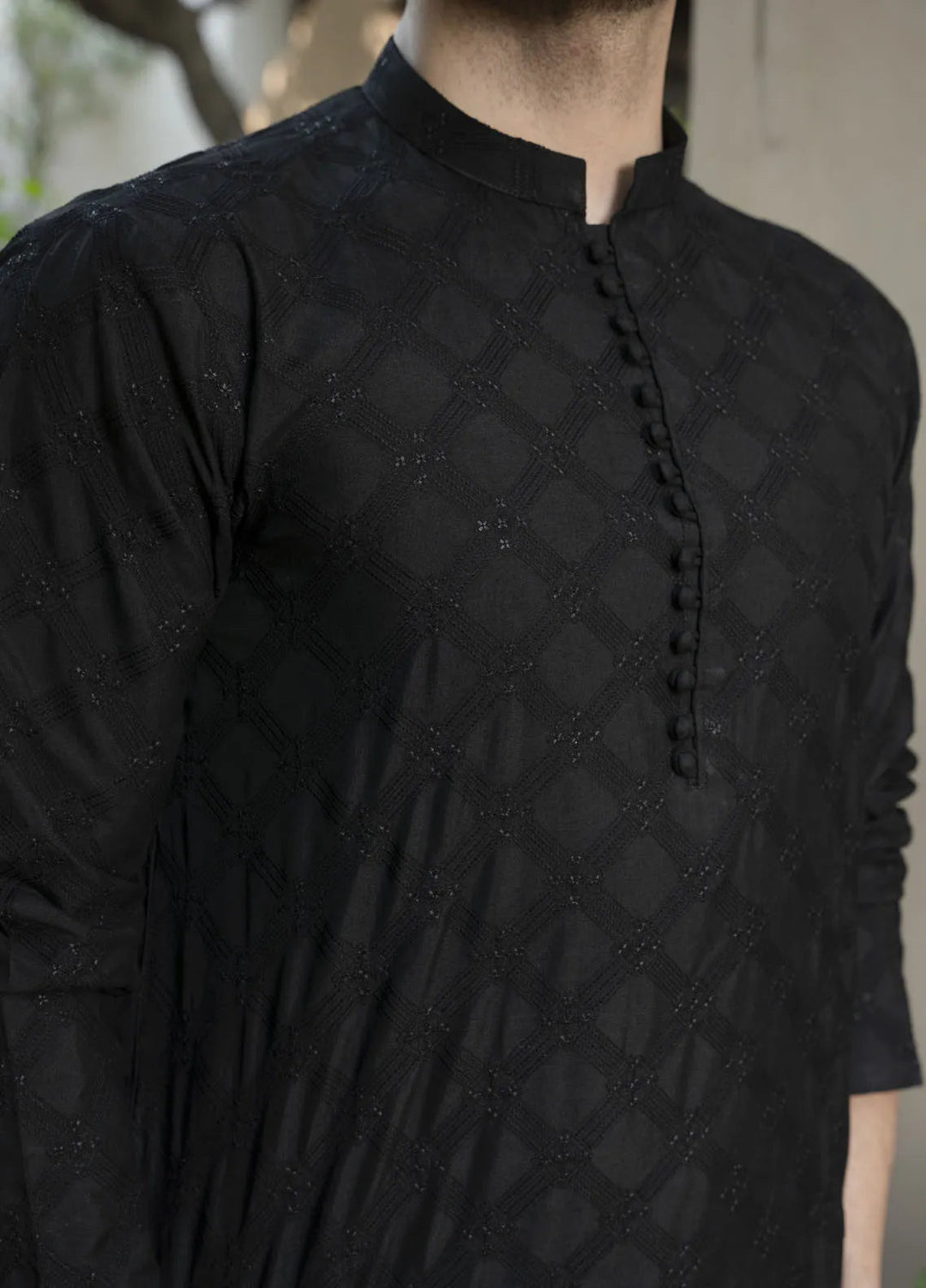 Shehnai by Fabrich Embroidered Cotton Silk Suit Unstitched 2 Piece GTS-SS-016 -Mens Collection