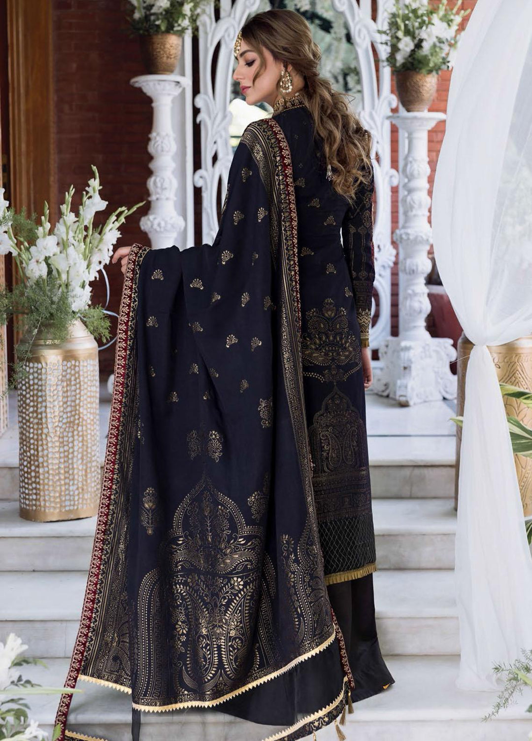 Shehnai by Motifz Embroidered Jacquard Suits Unstitched 3 Piece MT22SH MWU0 3137-999-Rani - Wedding Collection