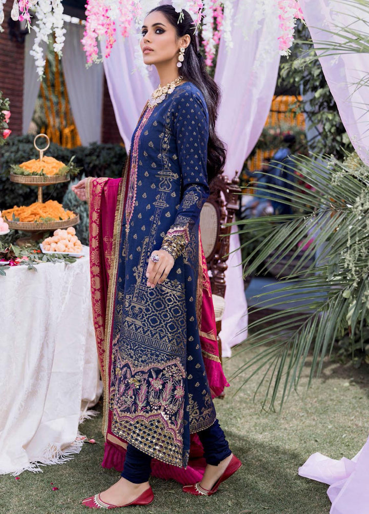 Shehnai by Motifz Embroidered Jacquard Suits Unstitched 3 Piece MT22SH MWU0 3138-999-Bahaar - Wedding Collection