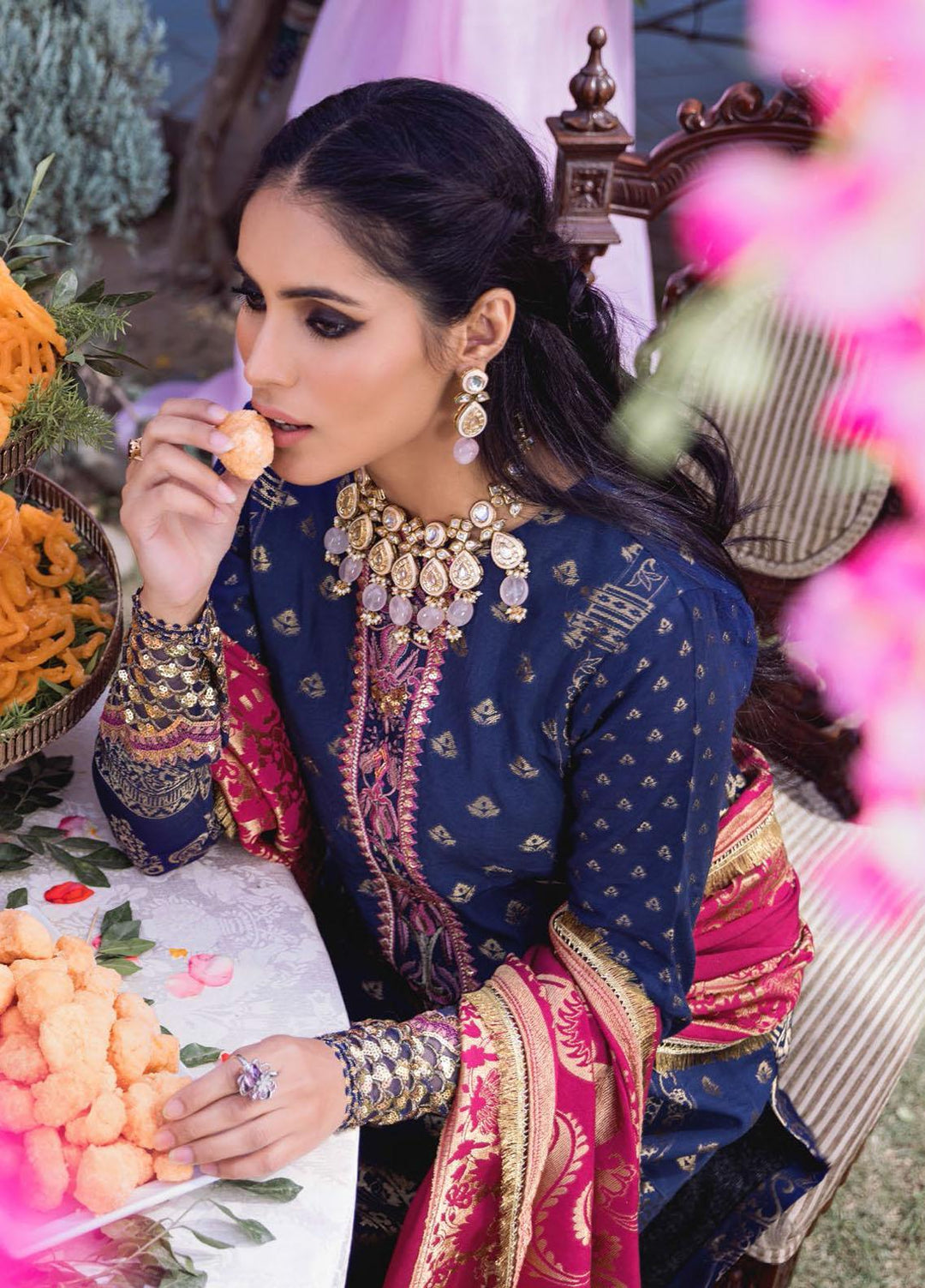 Shehnai by Motifz Embroidered Jacquard Suits Unstitched 3 Piece MT22SH MWU0 3138-999-Bahaar - Wedding Collection