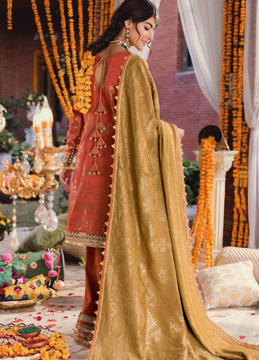 Shehnai by Motifz Embroidered Jacquard Suits Unstitched 3 Piece MT22SH MWU0 3144-999-Chandni - Wedding Collection