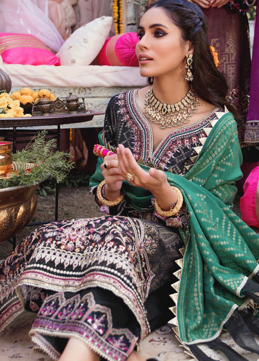 Shehnai by Motifz Embroidered Jacquard Suits Unstitched 3 Piece MT22SH MWU0 3145-999-Rubi - Wedding Collection