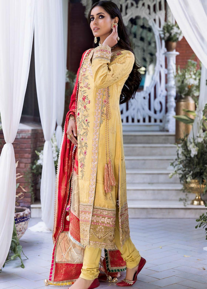 Shehnai by Motifz Embroidered Jacquard Suits Unstitched 3 Piece MT22SH MWU0 3152-999-Gul - Wedding Collection