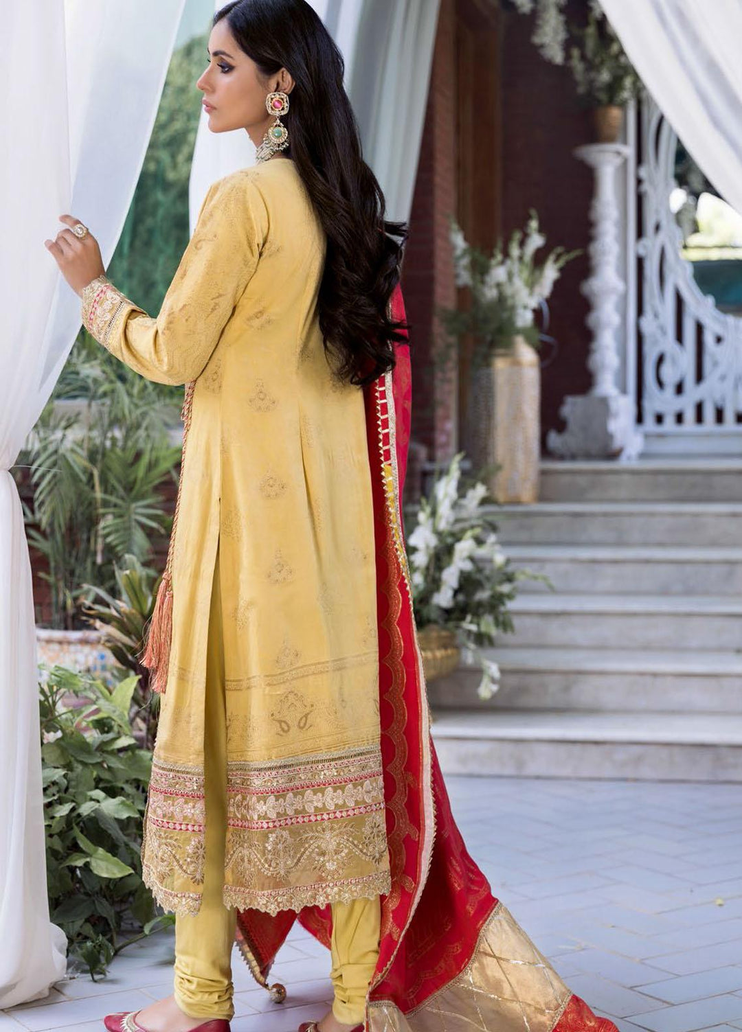 Shehnai by Motifz Embroidered Jacquard Suits Unstitched 3 Piece MT22SH MWU0 3152-999-Gul - Wedding Collection