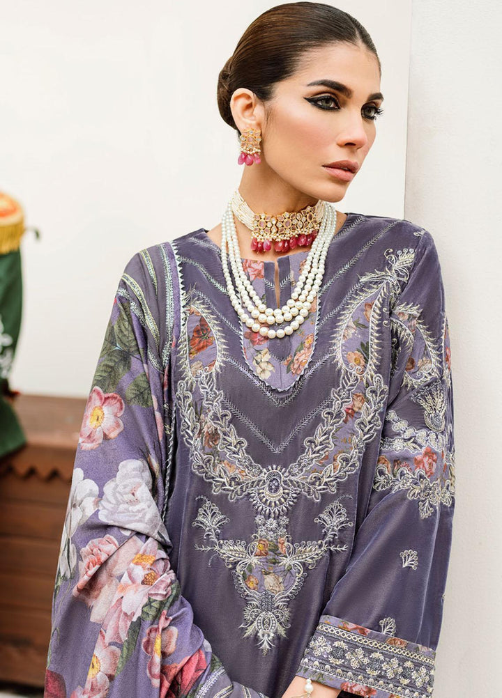 Shehnai By Nureh Embroidered Velvet Suits Unstitched 3 Piece NU22SH NV-22 - Luxury Velvet Collection