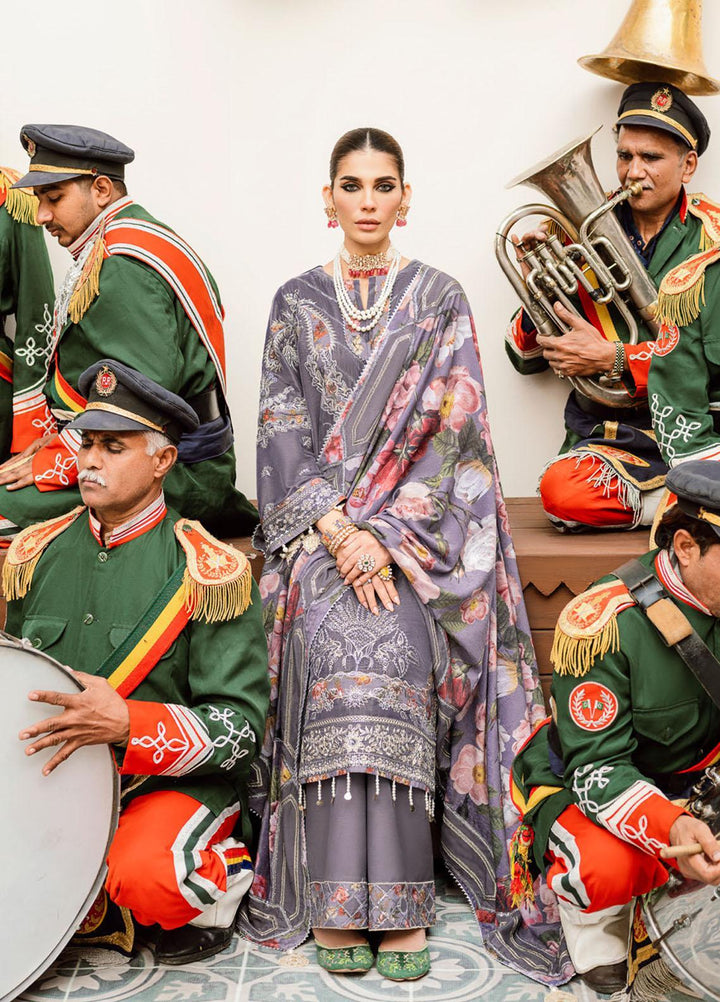 Shehnai By Nureh Embroidered Velvet Suits Unstitched 3 Piece NU22SH NV-22 - Luxury Velvet Collection