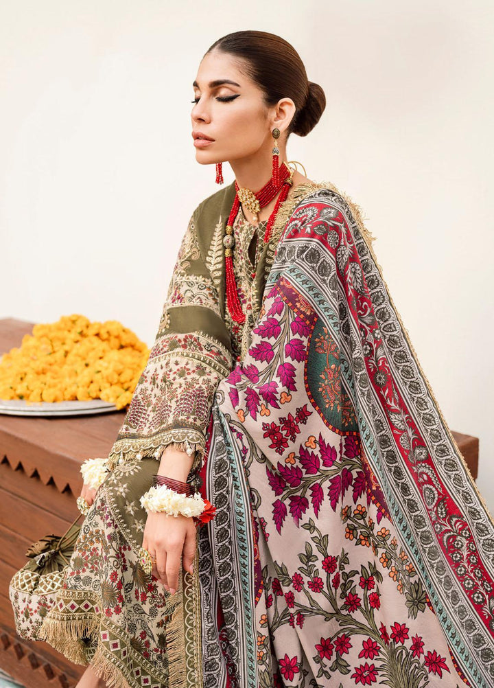 Shehnai By Nureh Embroidered Velvet Suits Unstitched 3 Piece NU22SH NV-24 - Luxury Velvet Collection