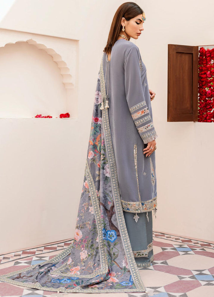 Shehnai By Nureh Embroidered Velvet Suits Unstitched 3 Piece NU22SH NV-25 - Luxury Velvet Collection