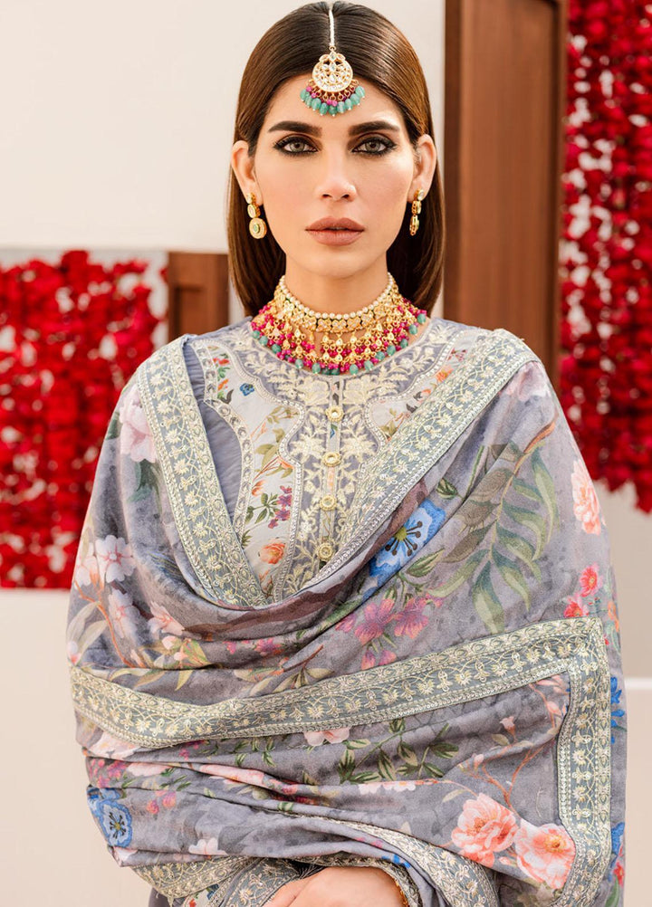 Shehnai By Nureh Embroidered Velvet Suits Unstitched 3 Piece NU22SH NV-25 - Luxury Velvet Collection