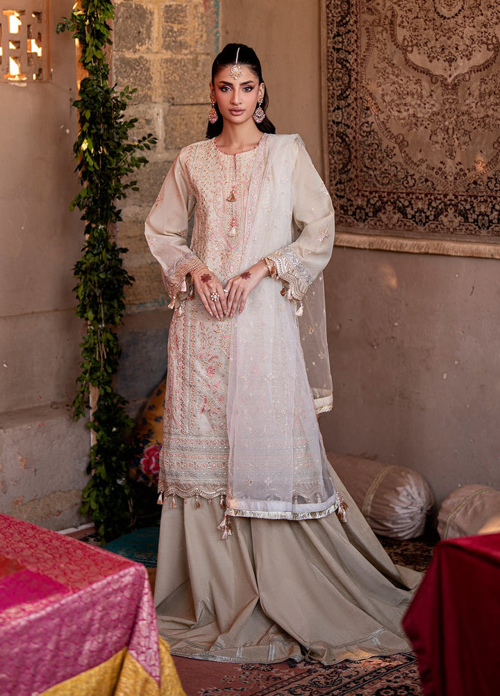 Shehnai by Salitex Embroidered Cotton Net Suits Unstitched 3 Piece SUNW6NO016UT - Festive Collection