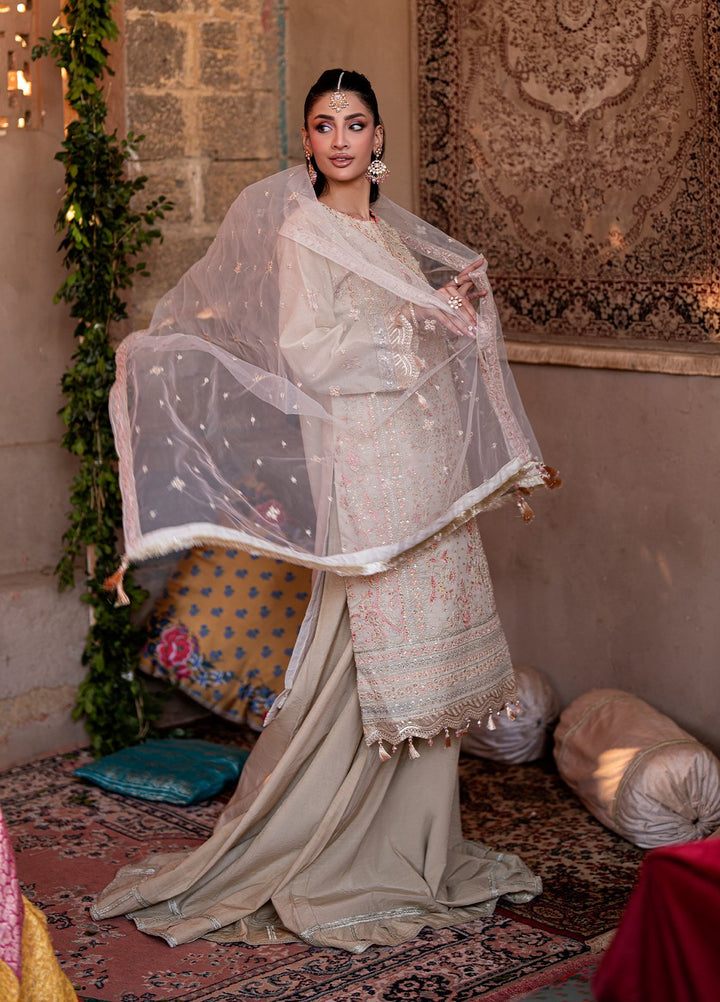 Shehnai by Salitex Embroidered Cotton Net Suits Unstitched 3 Piece SUNW6NO016UT - Festive Collection