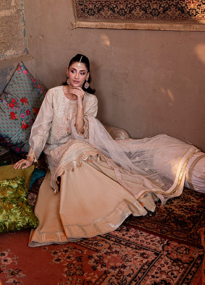 Shehnai by Salitex Embroidered Cotton Net Suits Unstitched 3 Piece SUNW6NO016UT - Festive Collection