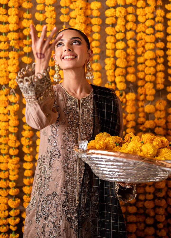 Shehnai by Salitex Embroidered Cotton Net Suits Unstitched 3 Piece SUNW6NO020UT - Festive Collection