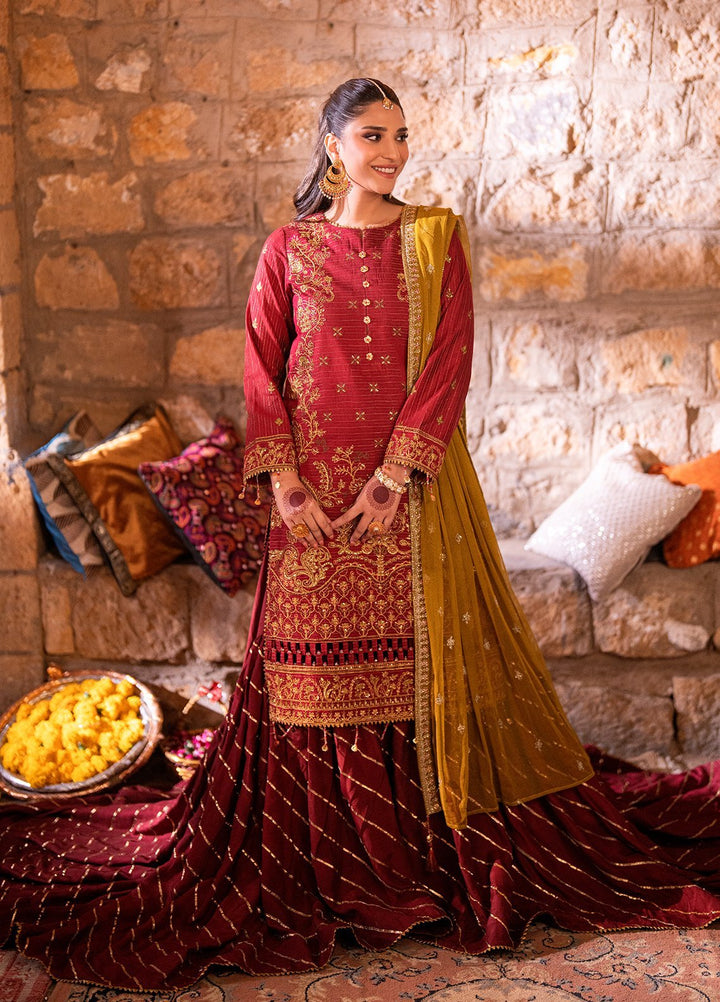 Shehnai by Salitex Embroidered Cotton Net Suits Unstitched 3 Piece SUNW6NO024UT - Festive Collection