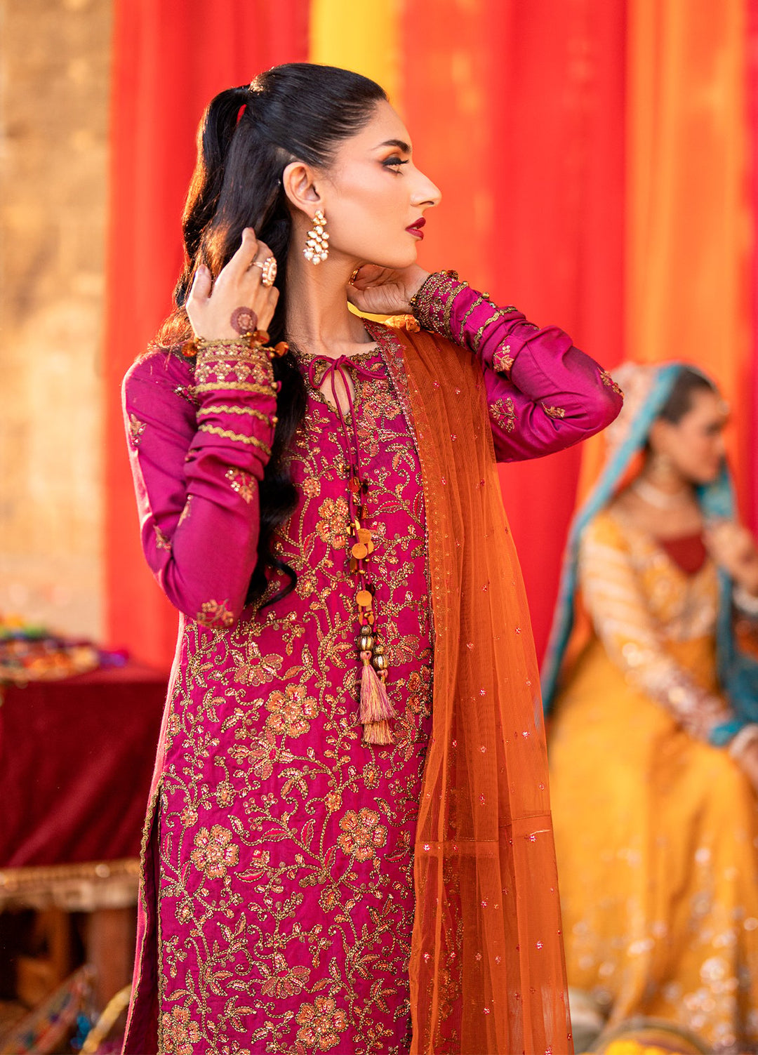 Shehnai by Salitex Embroidered Cotton Silk Suits Unstitched 3 Piece SUNW6NO013UT - Festive Collection