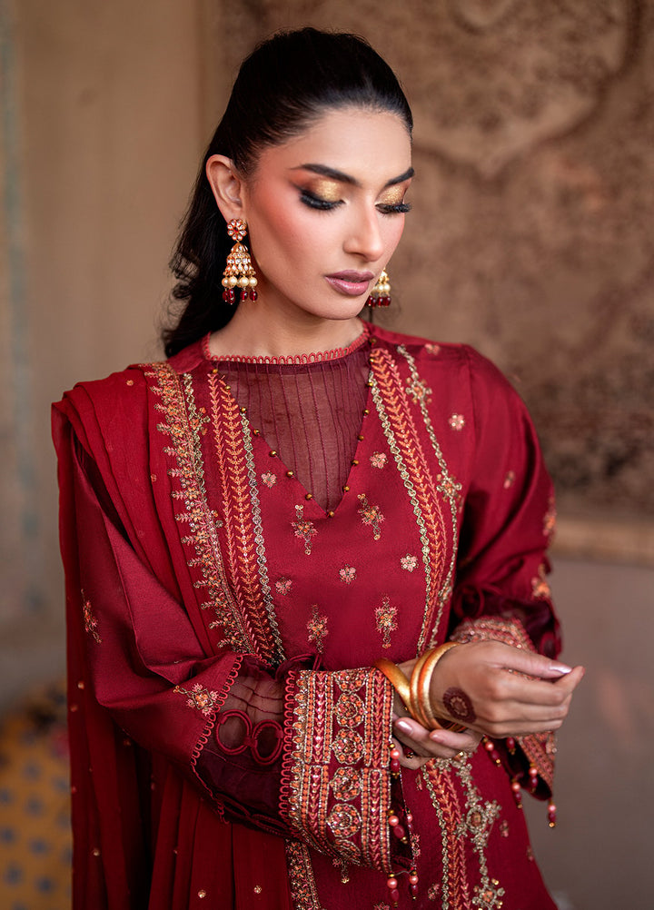 Shehnai by Salitex Embroidered Cotton Silk Suits Unstitched 3 Piece SUNW6NO015UT - Festive Collection