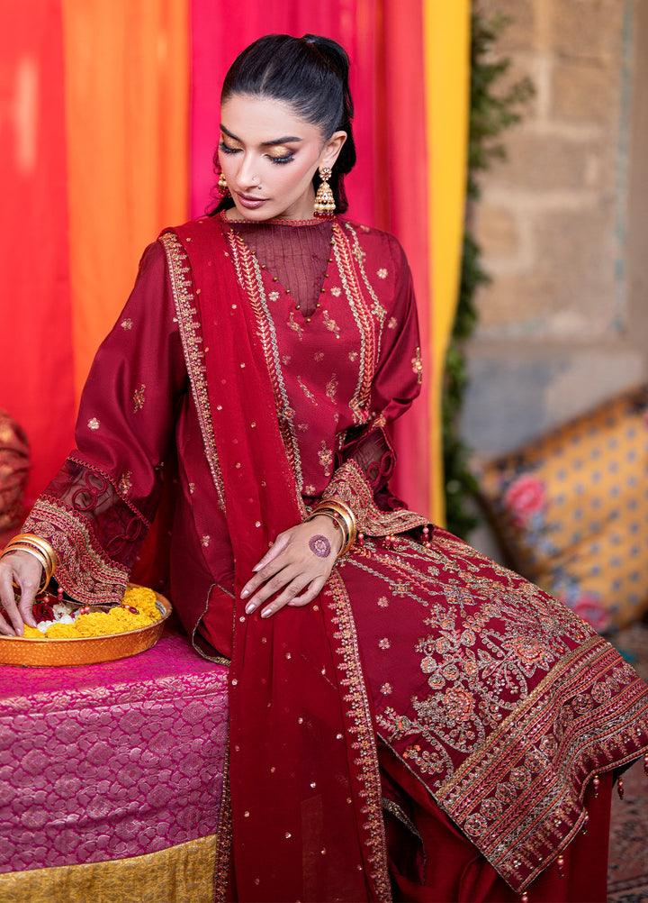 Shehnai by Salitex Embroidered Cotton Silk Suits Unstitched 3 Piece SUNW6NO015UT - Festive Collection