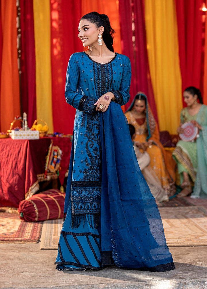 Shehnai by Salitex Embroidered Cotton Silk Suits Unstitched 3 Piece SUNW6NO018UT - Festive Collection