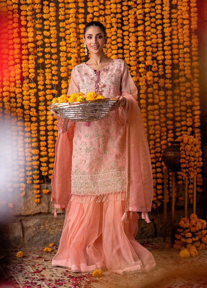 Shehnai by Salitex Embroidered Khaddi Net Suits Unstitched 3 Piece SUNW6JI046UT - Festive Collection