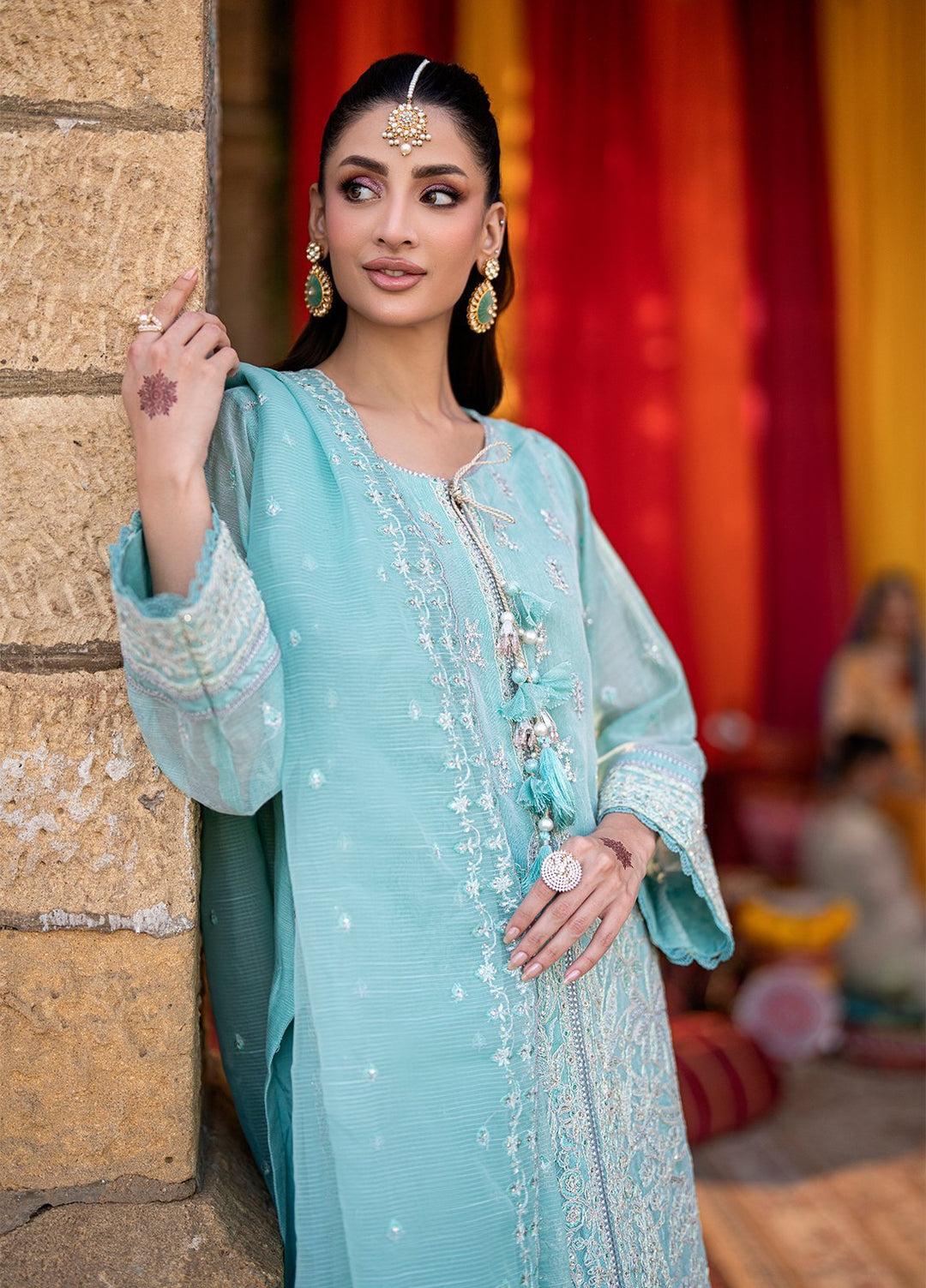 Shehnai by Salitex Embroidered Khaddi Net Suits Unstitched 3 Piece SUNW6NO029UT - Festive Collection