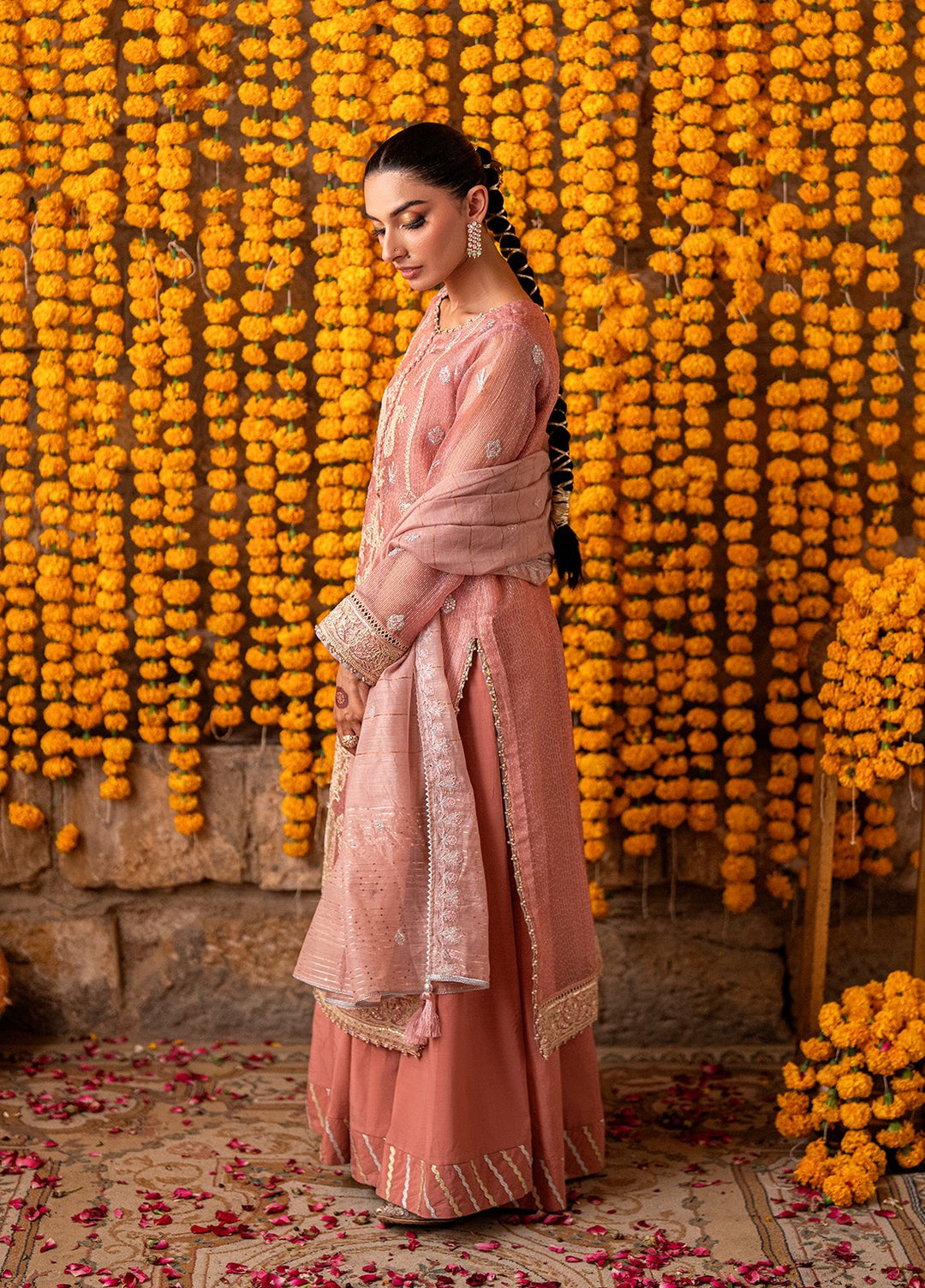 Shehnai by Salitex Embroidered Organza Suits Unstitched 3 Piece SUNW6NO035UT - Festive Collection