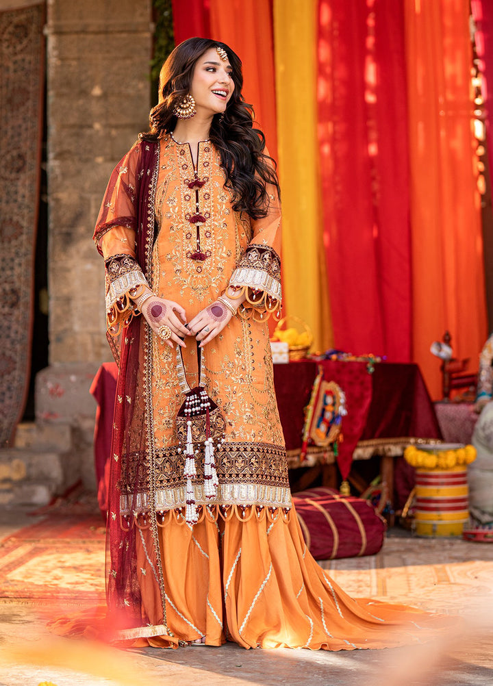 Shehnai by Salitex Embroidered Stripes Lurex Suits Unstitched 3 Piece SUNW6JI005UT - Festive Collection