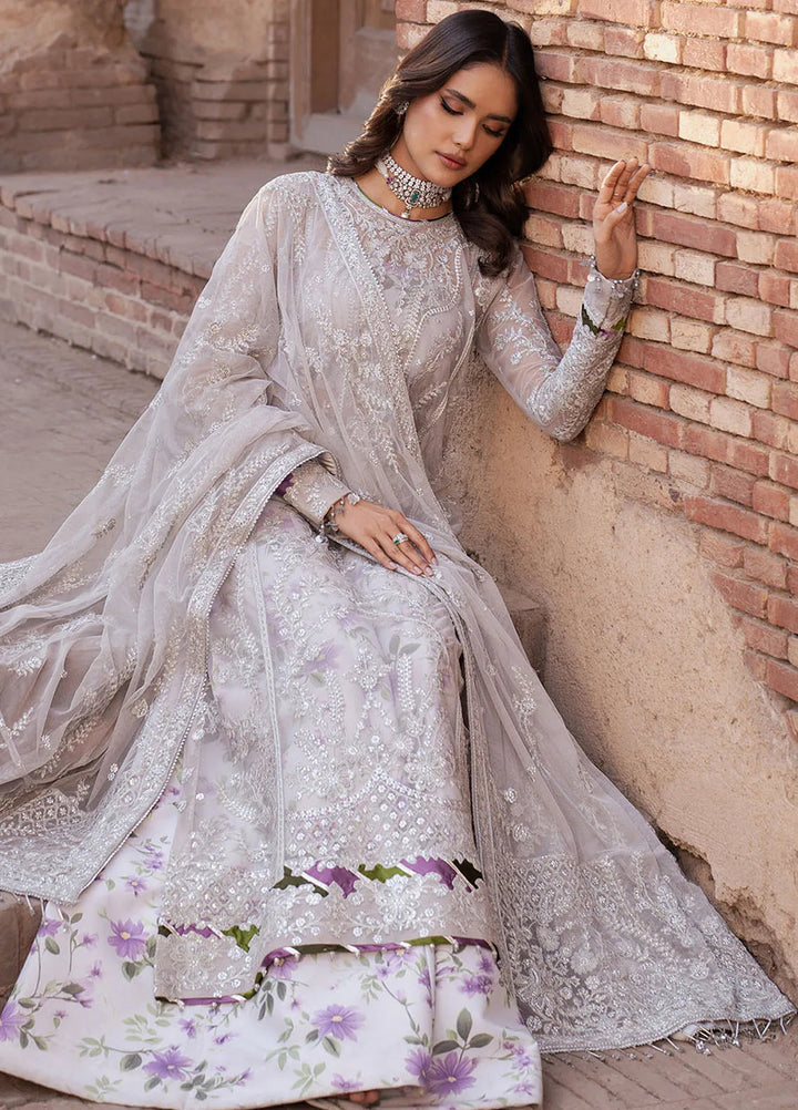Shehnai by Zarif Embroidered Net Suit Unstitched 3 Piece ZR25UF ZS-04 Barsha - Formals Collection